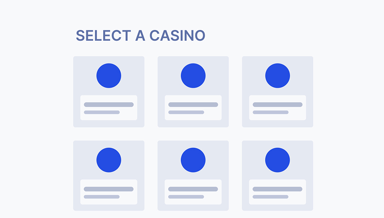 Step 1: Choose a casino and create an account.